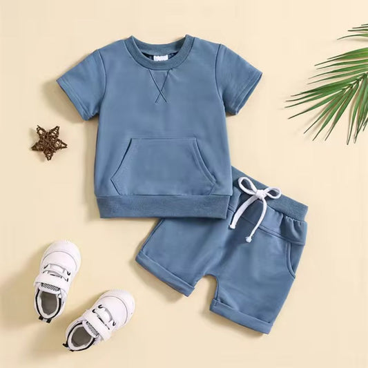 Fashionable Cool Summer Tees And Shorts Co-ord Set For Kids