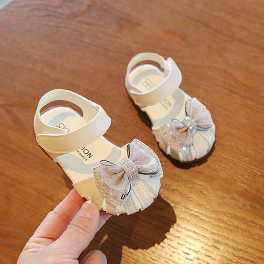 Bow Applique Sandals for Baby Girls