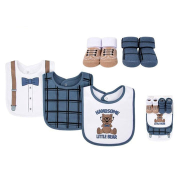 Little Bear Baby Bibs & Socks Set