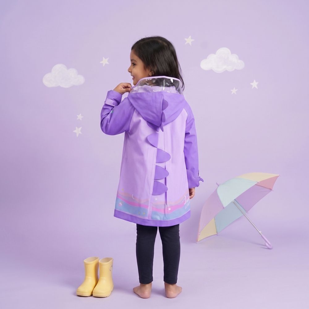 Fashionista Girls Unicorn Print Raincoats