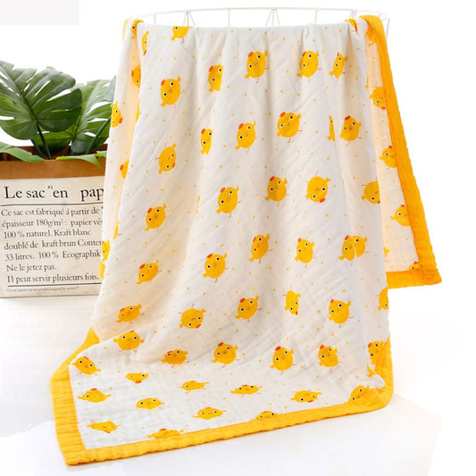 Duck Print Muslin Blanket for Kids