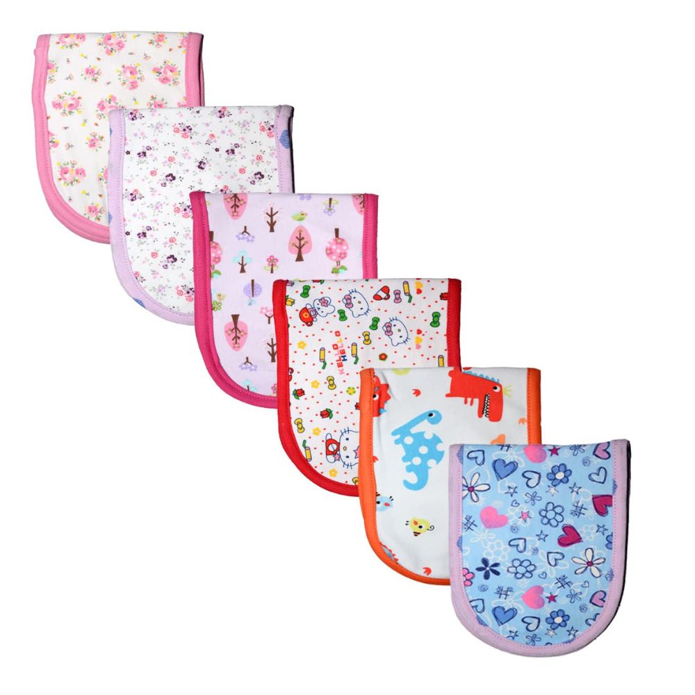Baby Cotton Terry Burp Cloths - Pack of 06