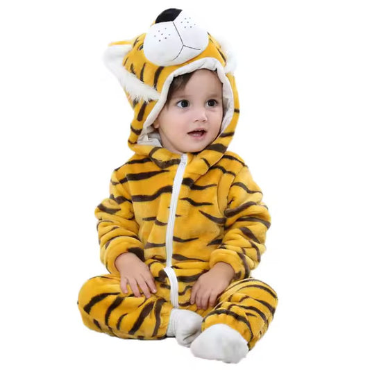 Animal Print Fur Romper for Kids