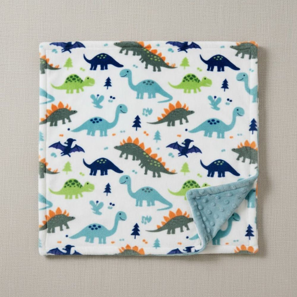 Reversible Dinosaur-Themed Blanket