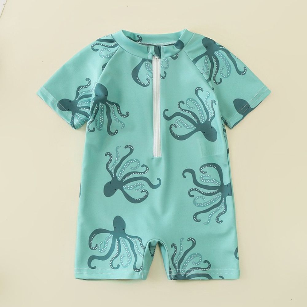 Toddler Boy Rash Guard Swimsuit Romper!
