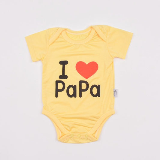 I Love Papa Cotton Onesie For Baby