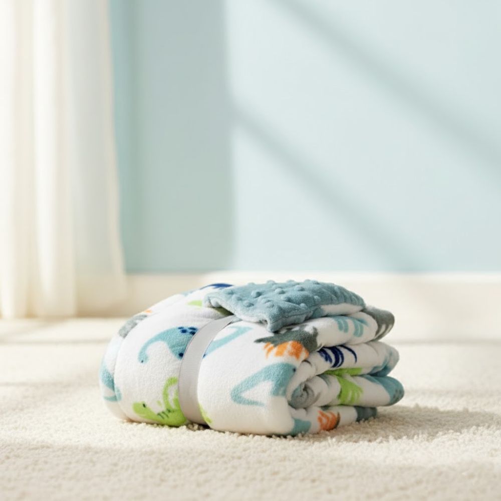 Reversible Dinosaur-Themed Blanket