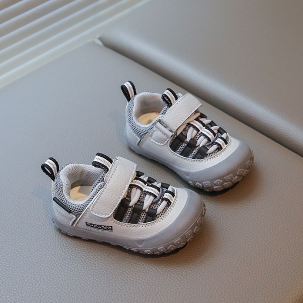 Grey Breathable Non-Slip Velcro Sneakers