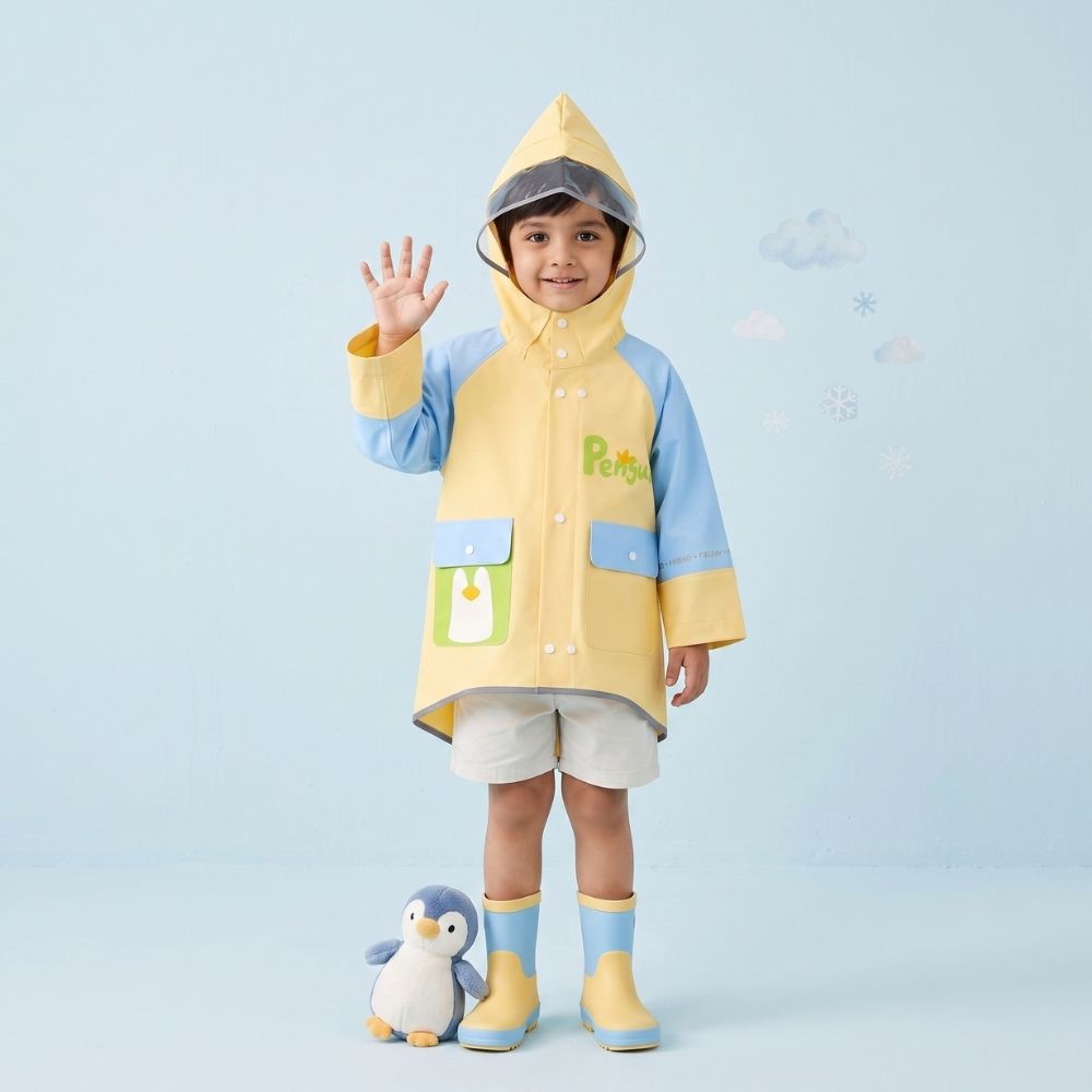 🌧️ Kids Cartoon Hooded Raincoat