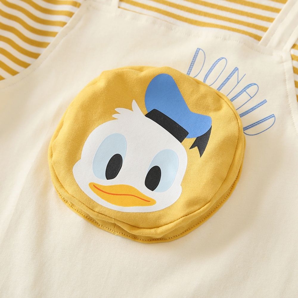 Baby Half Sleeve Romper with Donald Duck Design