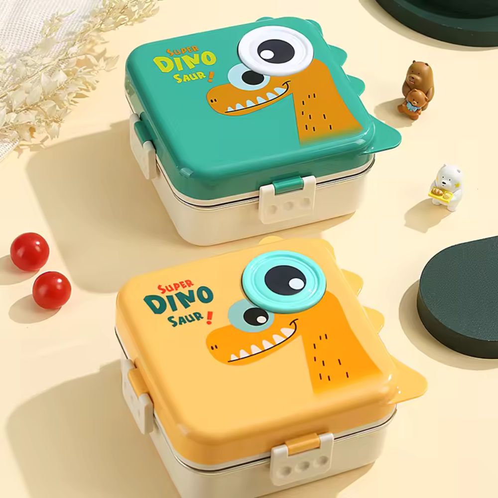 Dinosaur Designed Stainless Steel Individual Seal Lunch Box