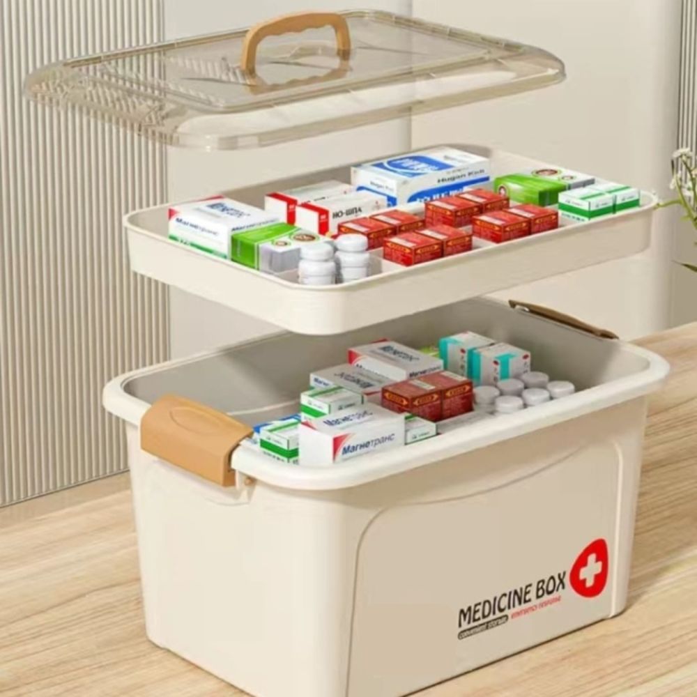 Multi-Layer Portable Medicine Box Small | First-Aid Storage Organiser