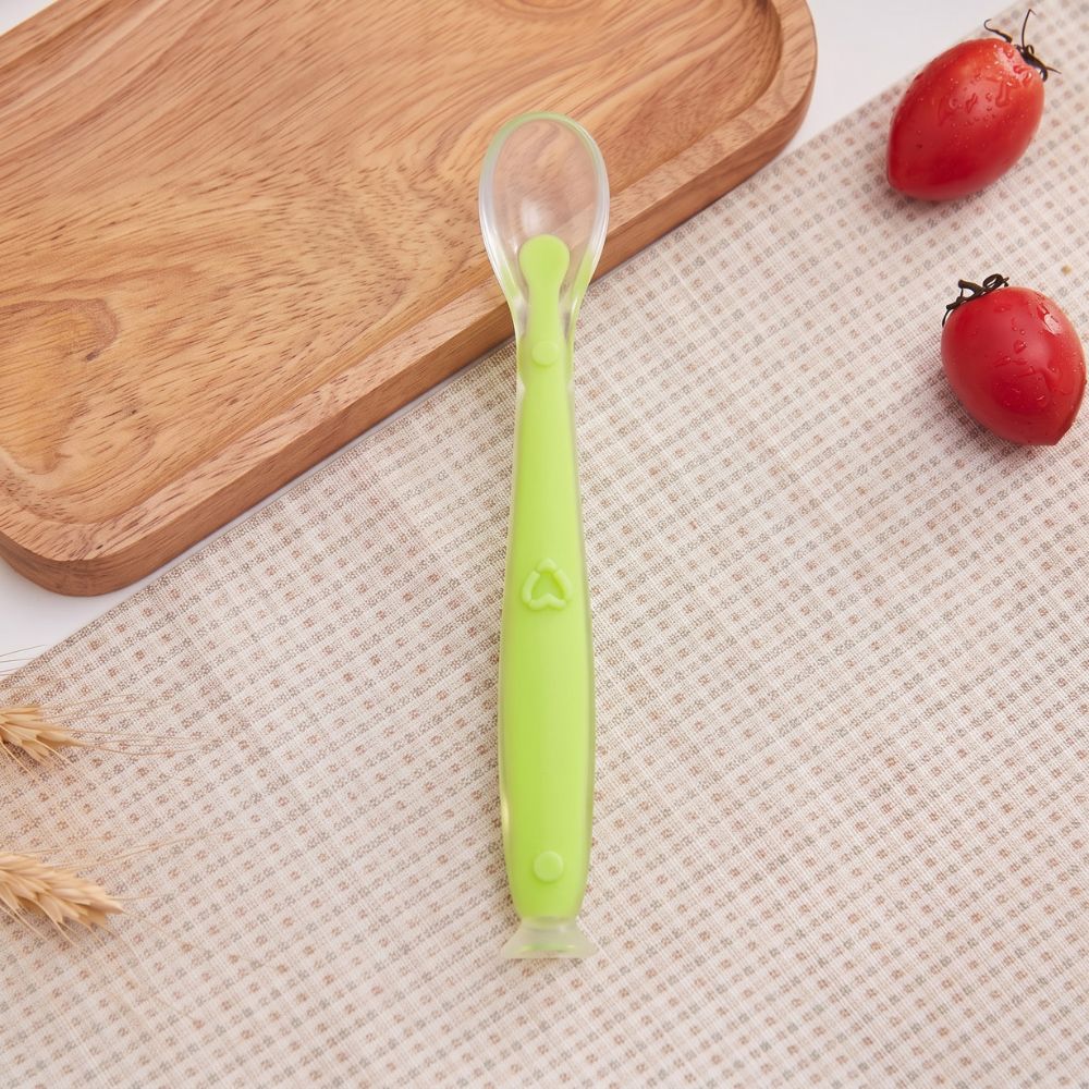 Suction Base Silicone Standing Baby Spoons