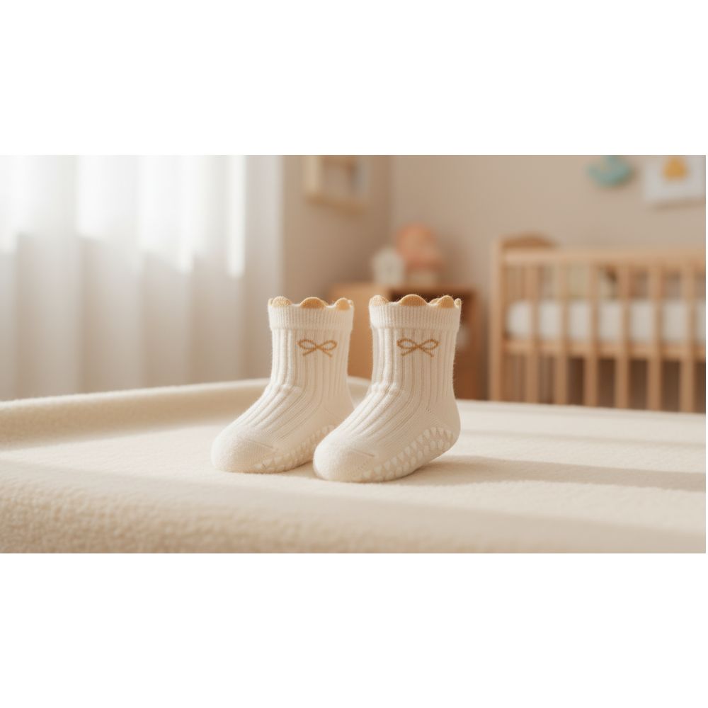 Bow Print Newborn Baby Socks