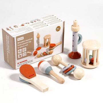 Wooden Musical Instrument Toy Set – 5-Piece Montessori Play Set