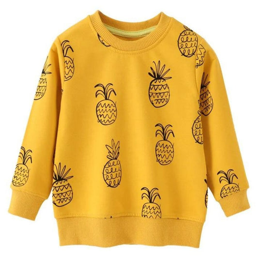 Pineapple Print Kids Sweatshirt & Joggers Set