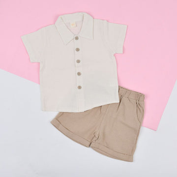 Soft Muslin Cotton Comfy Shirt And Pant Set For Toddlers