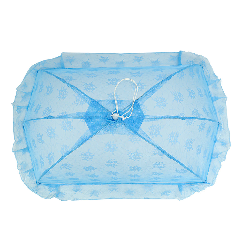 Floral Design Blue Mosquito Net For Newborn Baby