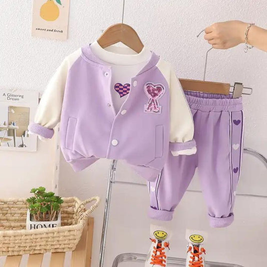 Little Girls’ Street SweatSet 3 pc Co-ord