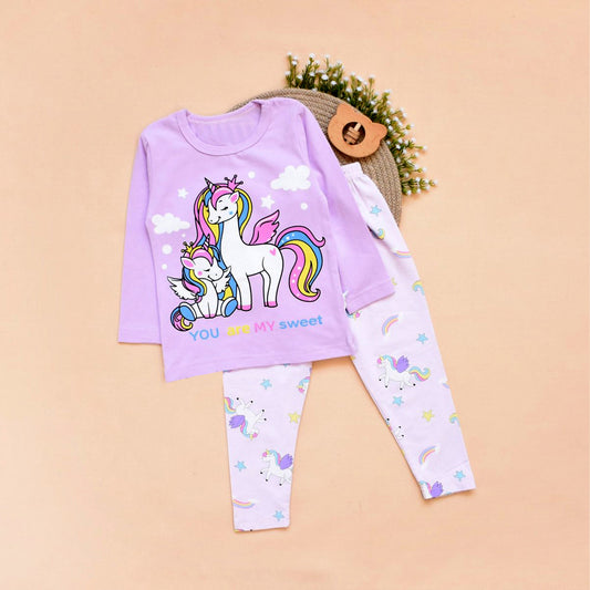 Unicorn Printed Cotton Pyjamas