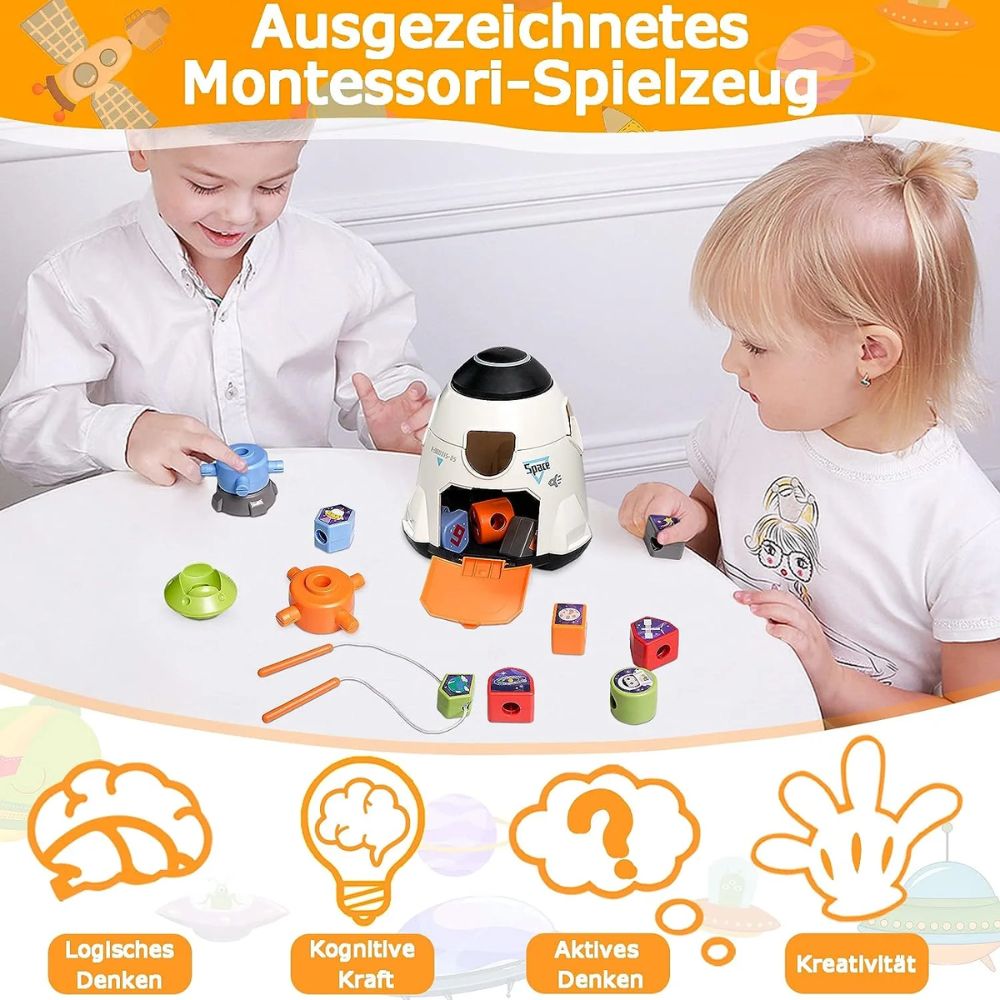 Magic Toy DIY Spaceship Shape Sorter Building Set