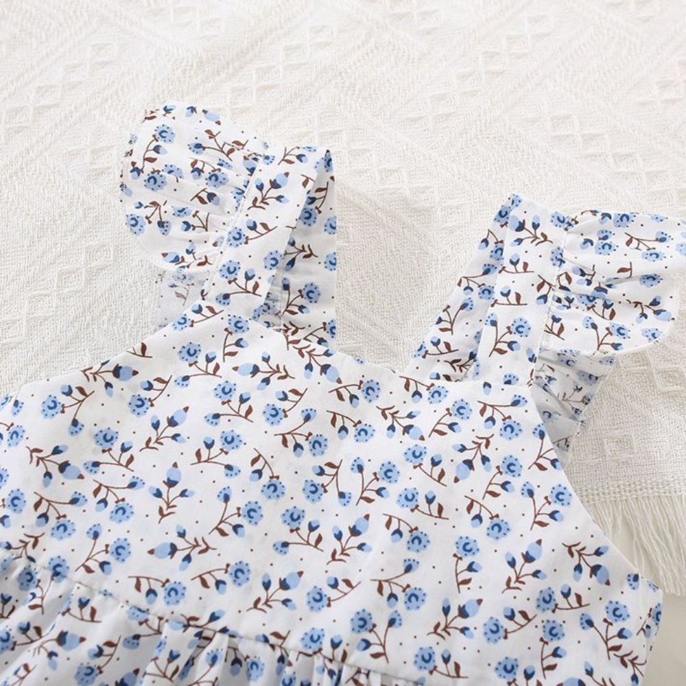Floral Prints Ruffles Princess Dress