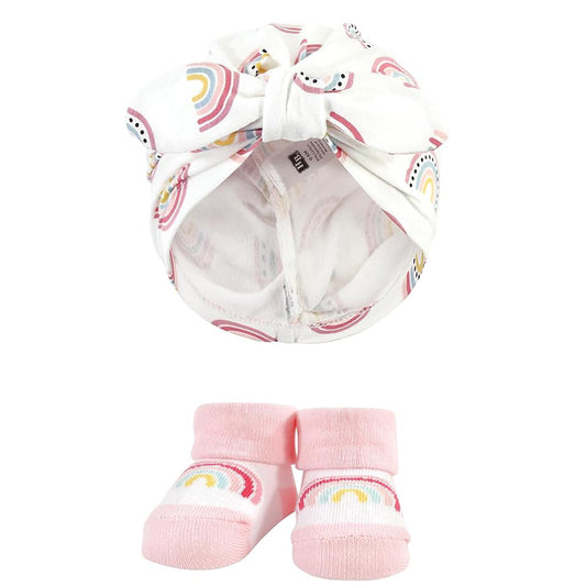 Baby Turban Head Wrap & Sock Set