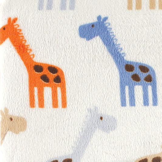 Fleece Dotted Soft Giraffe Print Baby Blanket