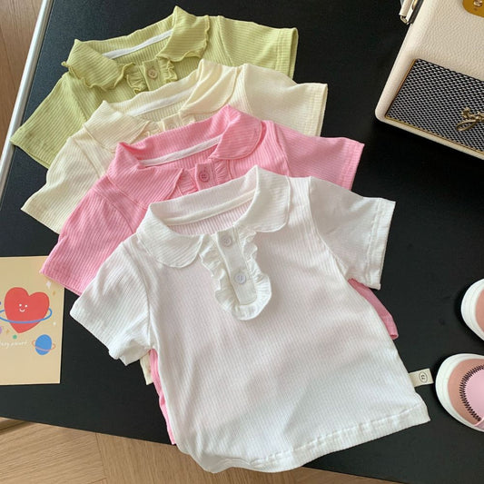 Soft Lining Plain T-Shirt For Baby Girls