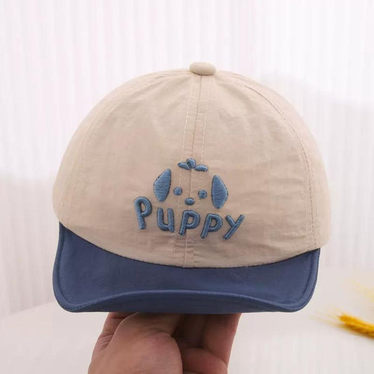 Puppy Print Beige Color Fancy Cap for Kids 2 - 6 Year