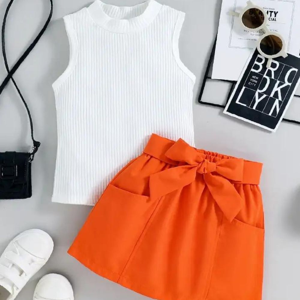 Girls Top & Skirt Set