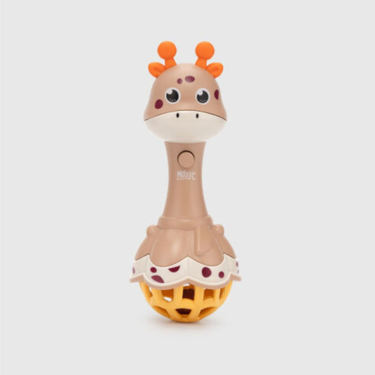 Cute Giraffe Hand Bell Rattle for Babies With Music And Lights