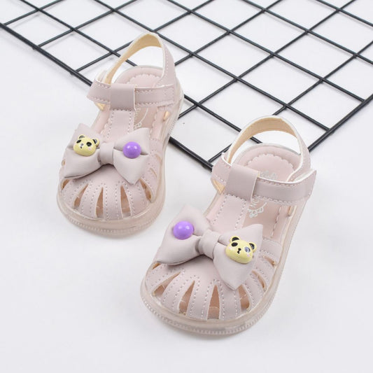 Stylish Bow Partywear Extra Grip Sandals For Girls