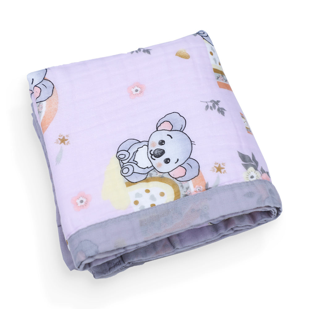 Koala Print Muslin Blanket for Baby