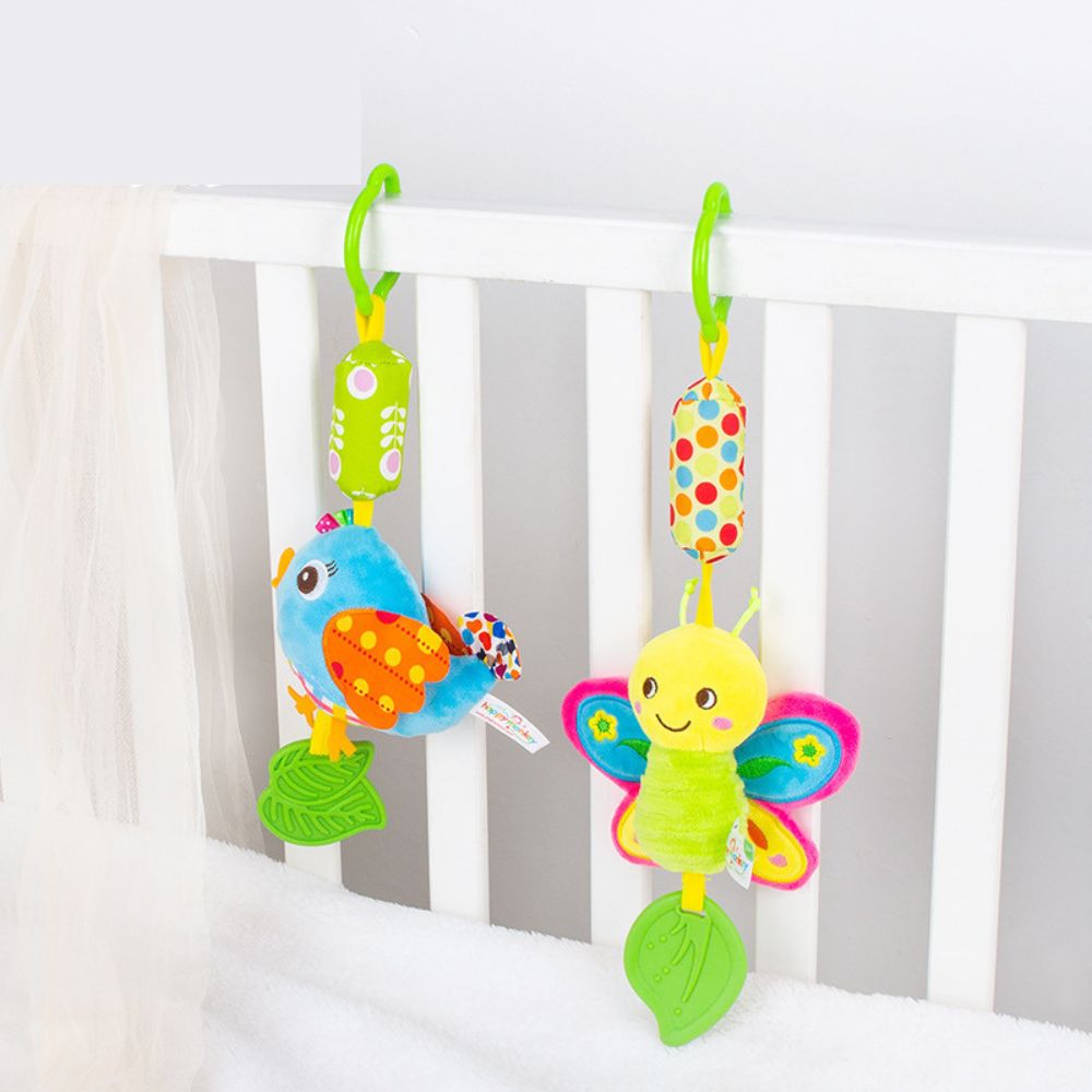 Plush Hanging Toy Set – Squirrel & Butterfly