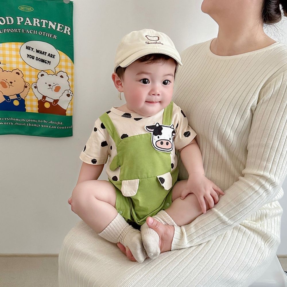 Baby Cow Print Romper