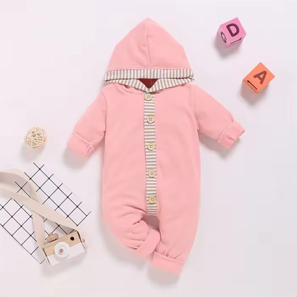 Stylish Soft Full Sleeve Hooded Romper