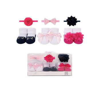 Baby Girl Headband and Socks Gift Set