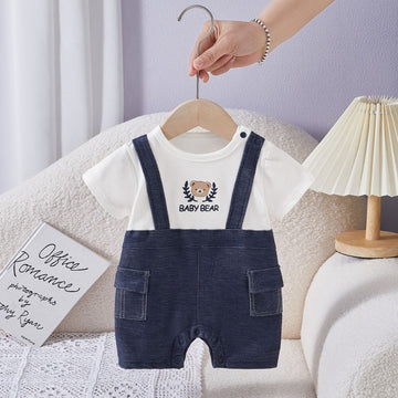 Blue and White Romper for Kids