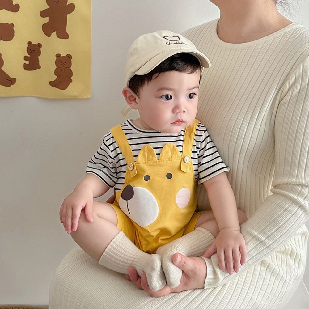 Bear Design Yellow Baby Romper