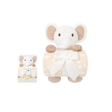 Animal Design Blanket with Attached Soft Toys