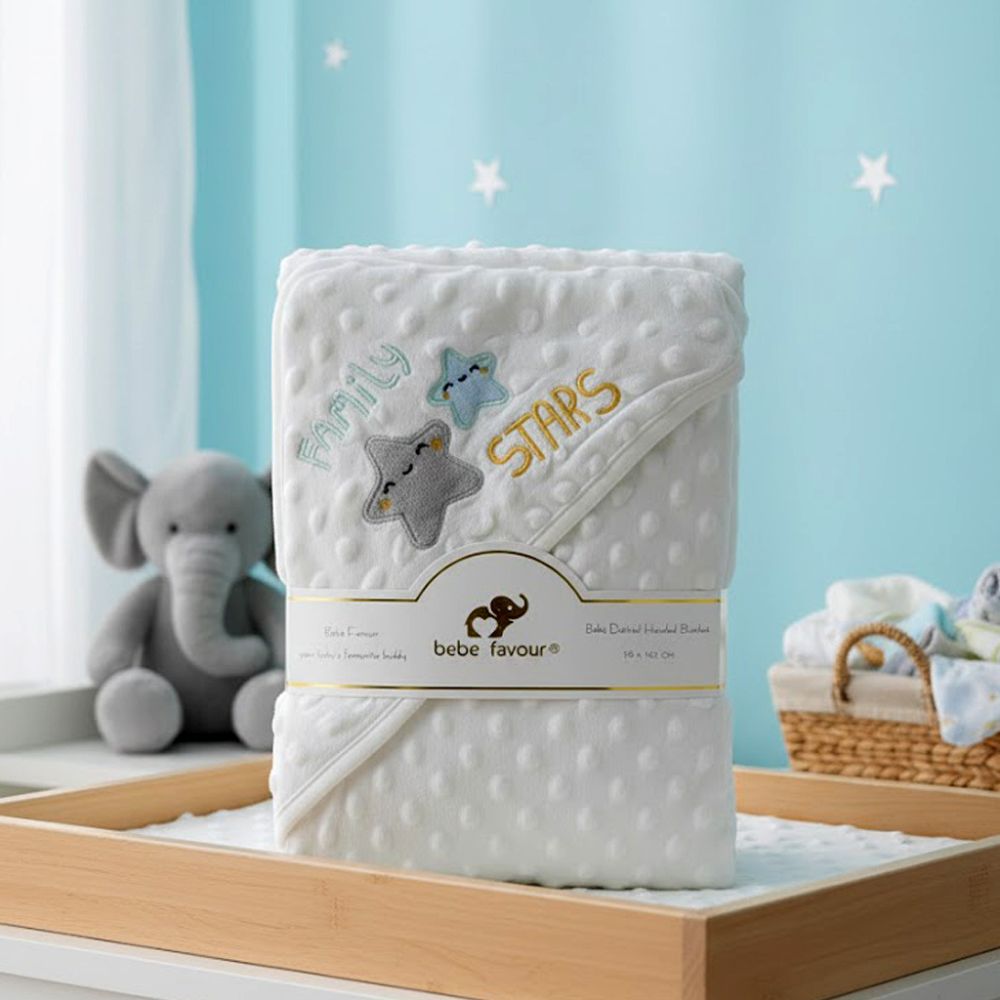 Baby Dotted Hooded Blanket