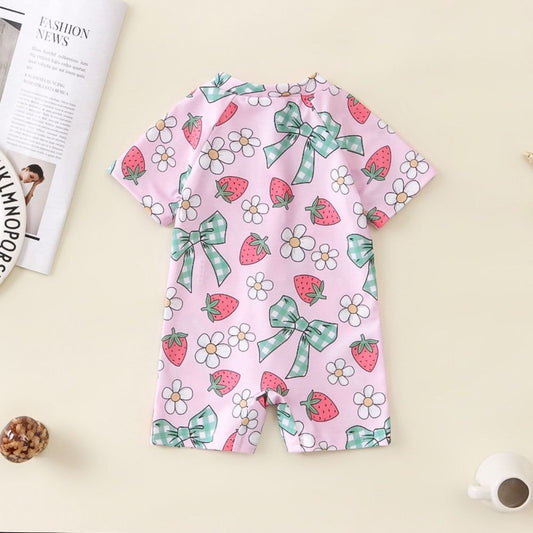 Toddler Girl Rash Guard One Piece Swimsuit