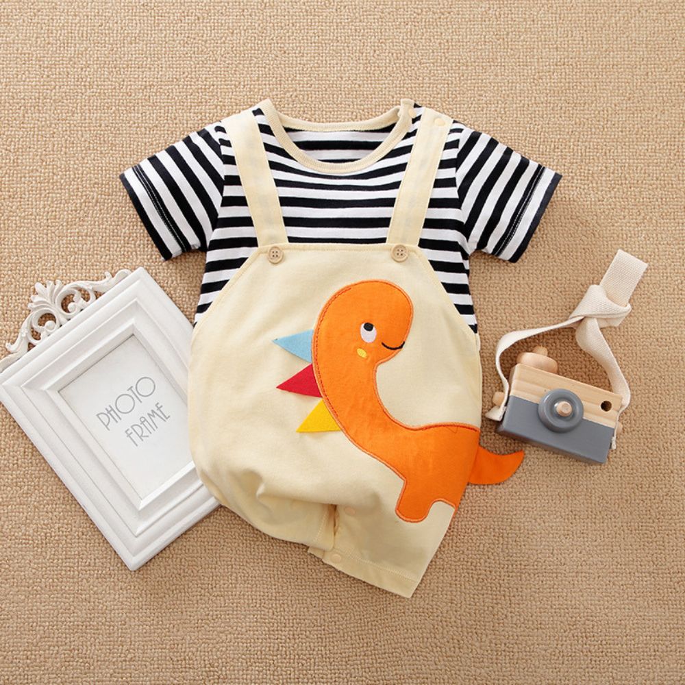 Dinosaur Design Half Sleeve Romper for Kids