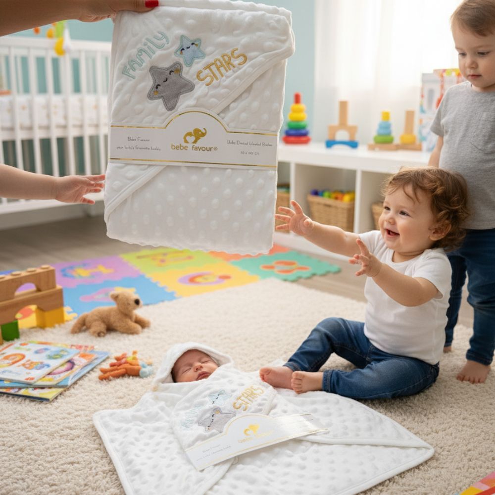 Baby Dotted Hooded Blanket