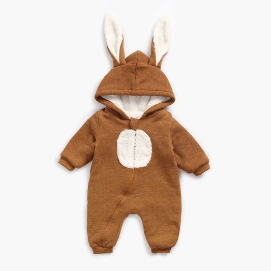 Cozy Kids’ Full Sleeve Fur Romper - Winter Warmth