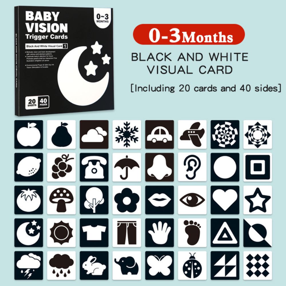 Baby Vision Trigger Cards | Visual Stimulation Cards for Infants