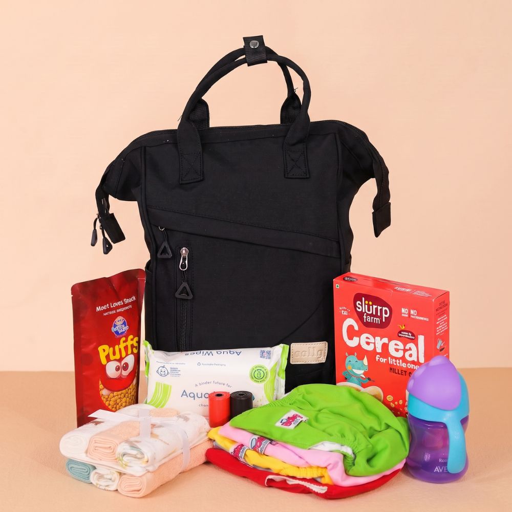 Multi Pocket Diaper Backpack Bag For Mothers With Adjustable Shoulder Straps