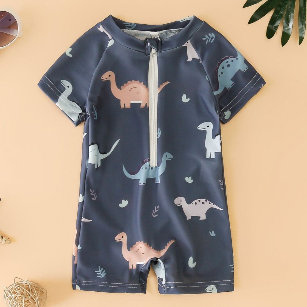 Baby Boy Dinosaur Pattern One-Piece Swimsuit