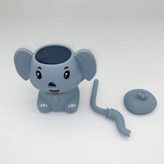 Super Soft Elephant Shape Silicone Sipper Cup